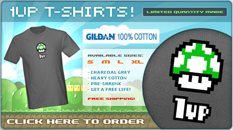 1-UP Mushroom T-Shirts!